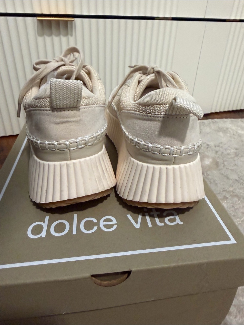 Dolce Vita Daran Wedge Sneaker - Ivory 9 - Picture 8 of 13